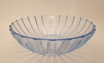 Bowl with ribs light blue