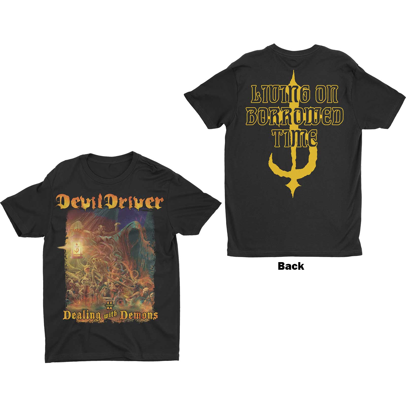 DevilDriver Unisex T-Shirt: Borrowed (Back Print) (Large)