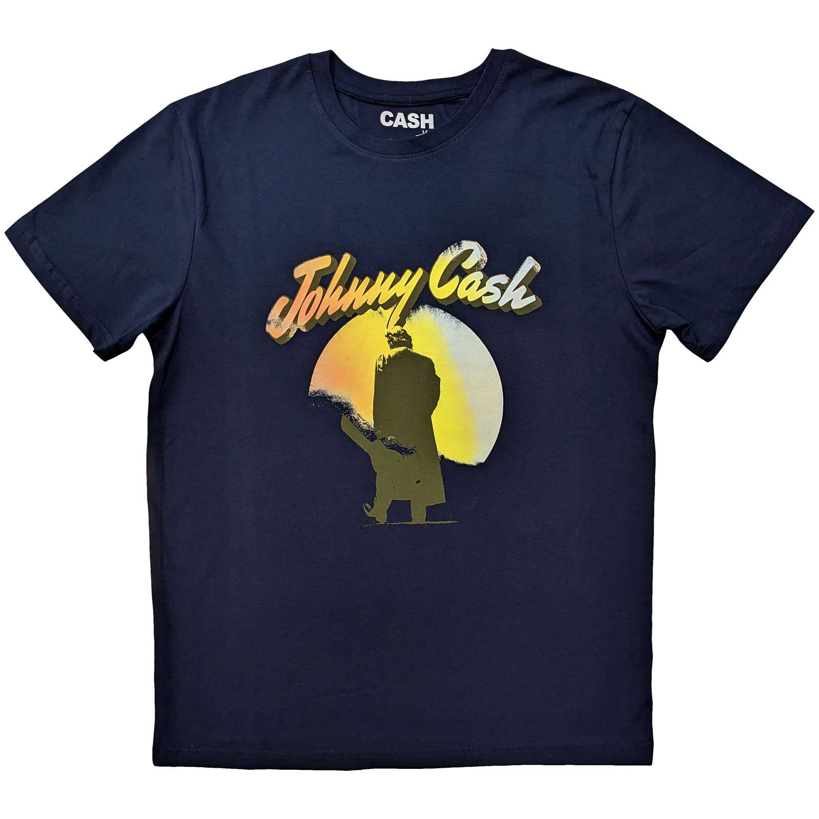 Johnny Cash Unisex T-Shirt: Walking Guitar (X-Large)