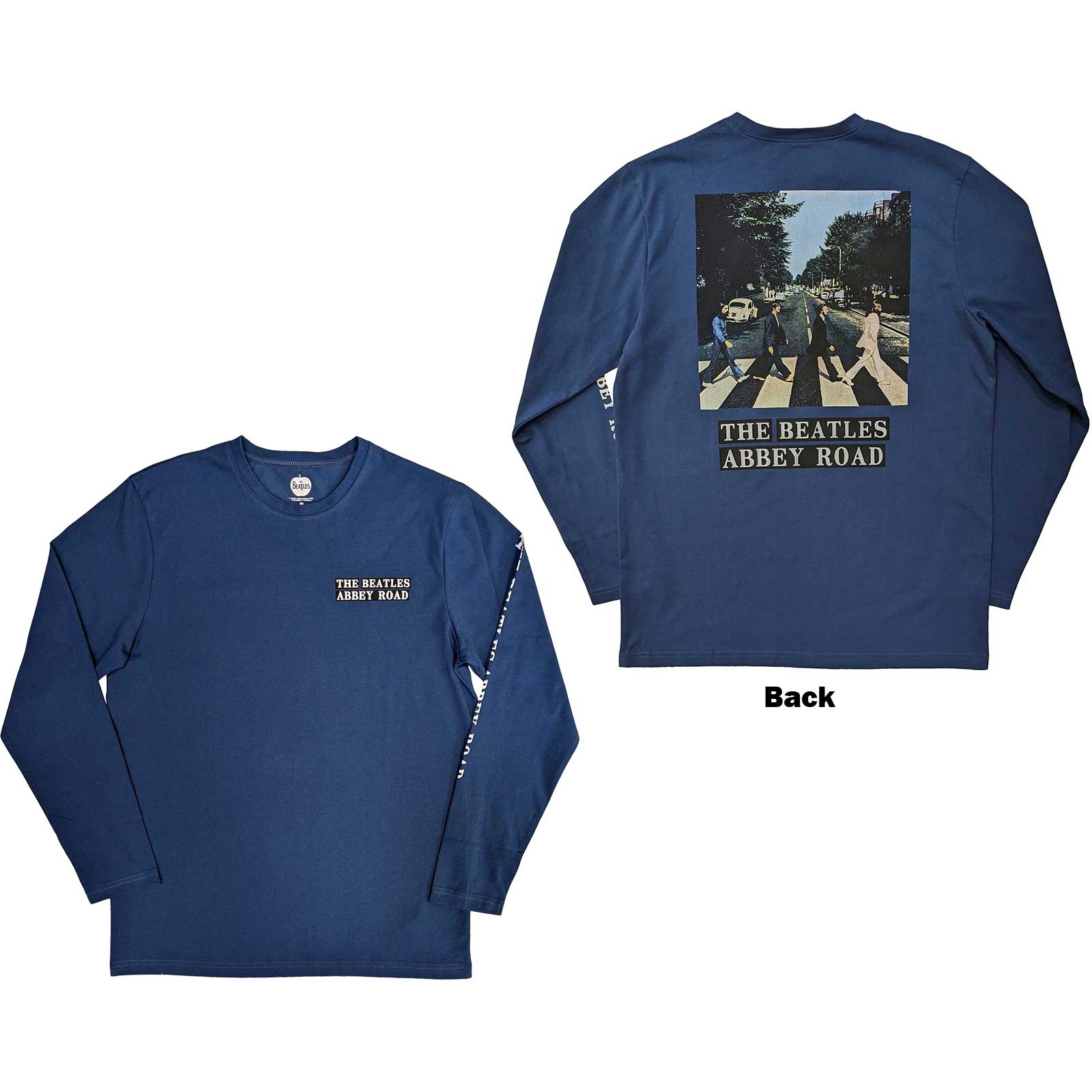 The Beatles Unisex Long Sleeve T-Shirt: Abbey Road (Back & Sleeve Print) (X-Large)