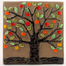 Gabi Citron-Tengborg (1972) Colorful Tree Wall Plaque 24 cm #142 (1)