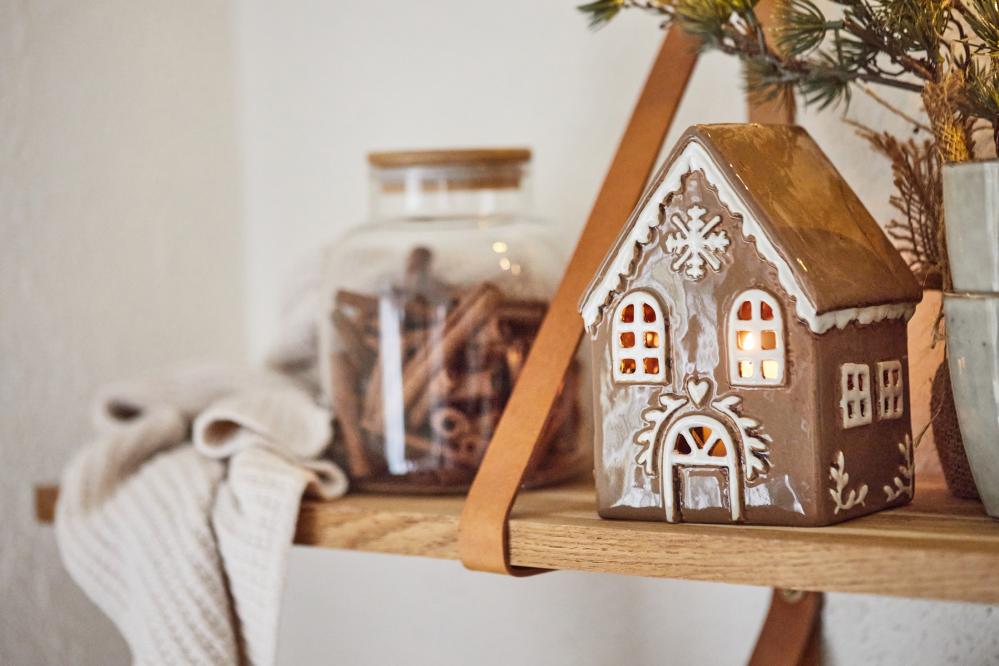 Gingerbread house - House lantern - Lantern House - Ceramic - 18x11.7 cm - 4