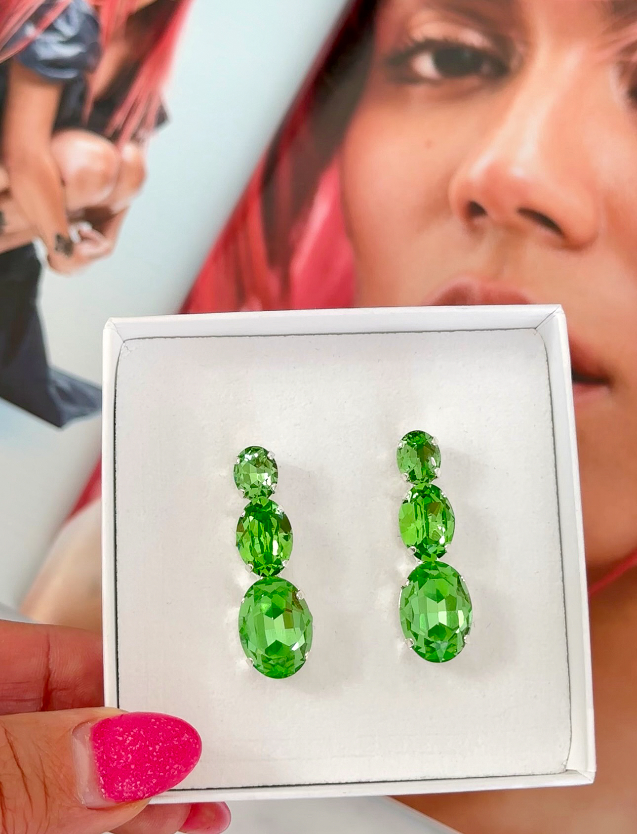 Earring Carmen Peridot Silver