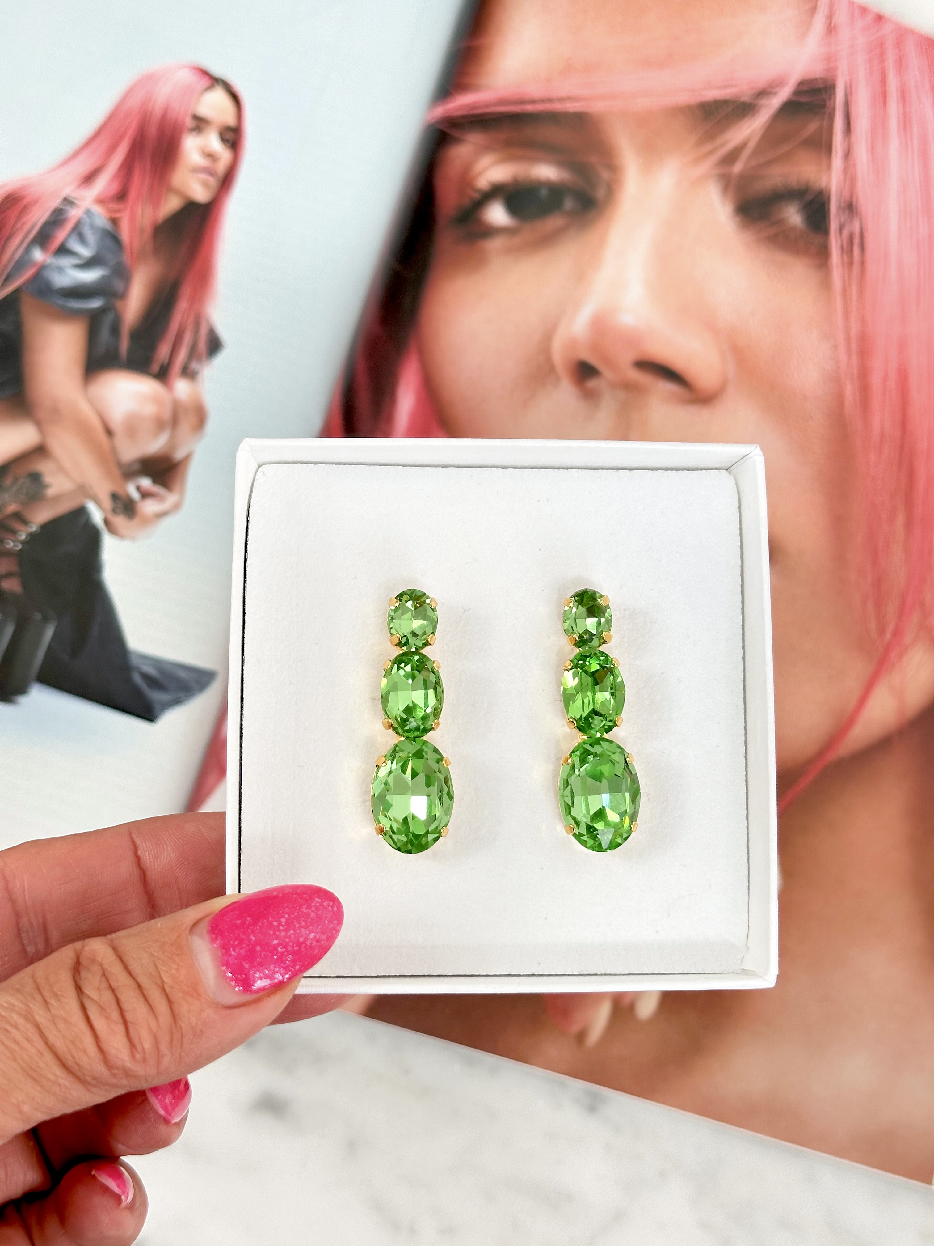 Earring Carmen Peridot Gold