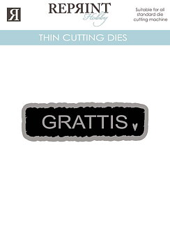 Dies - Reprint - Grattistag  med bakgrund -  20 mm hög
