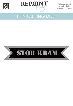 Dies - Reprint - Stor kram  med bakgrund -  15 mm hög