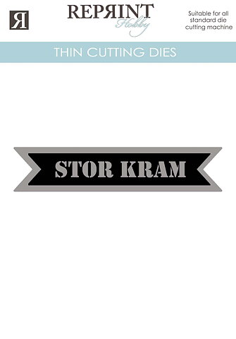 Dies - Reprint - Stor kram  med bakgrund -  15 mm hög