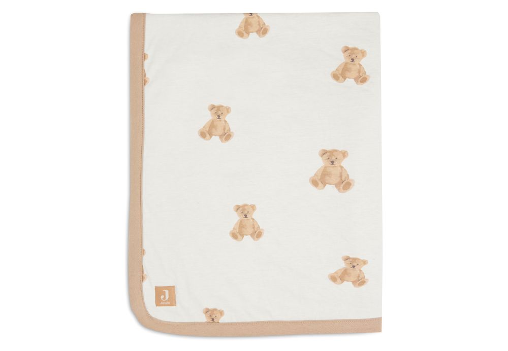 Jollein Pärlsammetfodrad filt Teddy Bear 75x100cm - 4