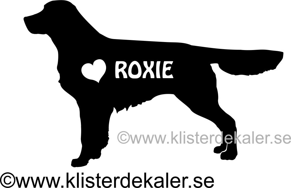 Golden retriever heart and text