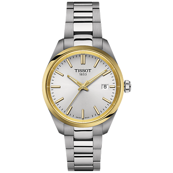T150.210.21.031.00 Tissot PR 100 34 silver med guld ring