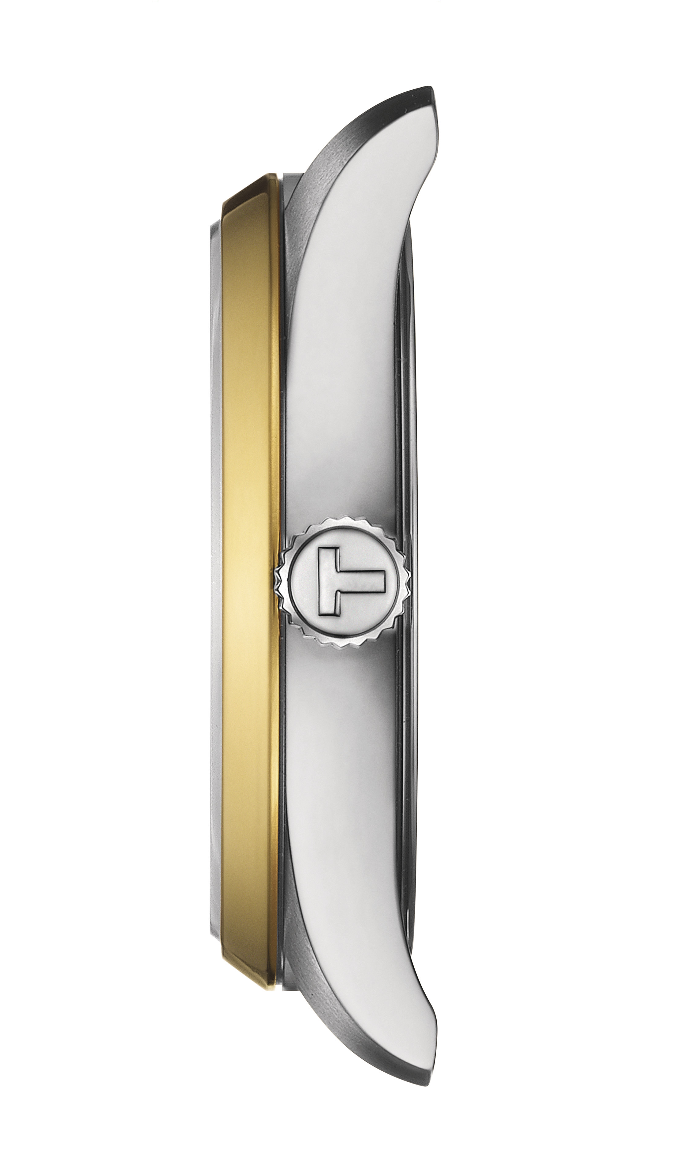 T150.210.21.031.00 Tissot PR 100 34 silver med guld ring sida