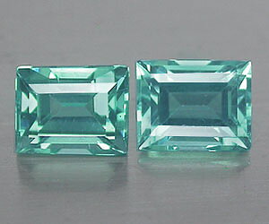 2 piezas hermosas piedras preciosas de apatita azul paraiba natural a juego