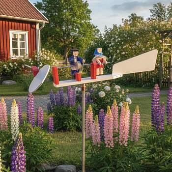 Vindflöjel Gubben och gumman med slipsten