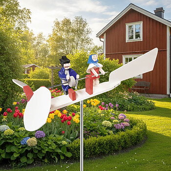 Vindflöjel Gubben och gumman med slipsten