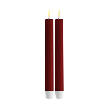 DELUXE HOMEART LED kronljus 2-pack Bordeaux