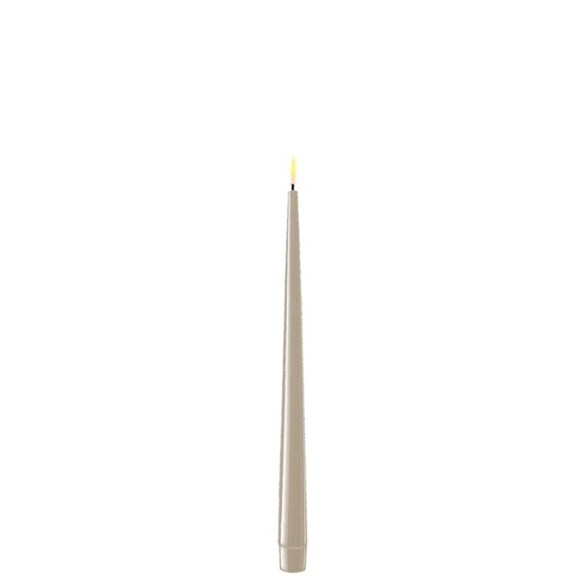 DELUXE HOMEART LED Herrgårdsljus lack 2-pack 28cm Sand