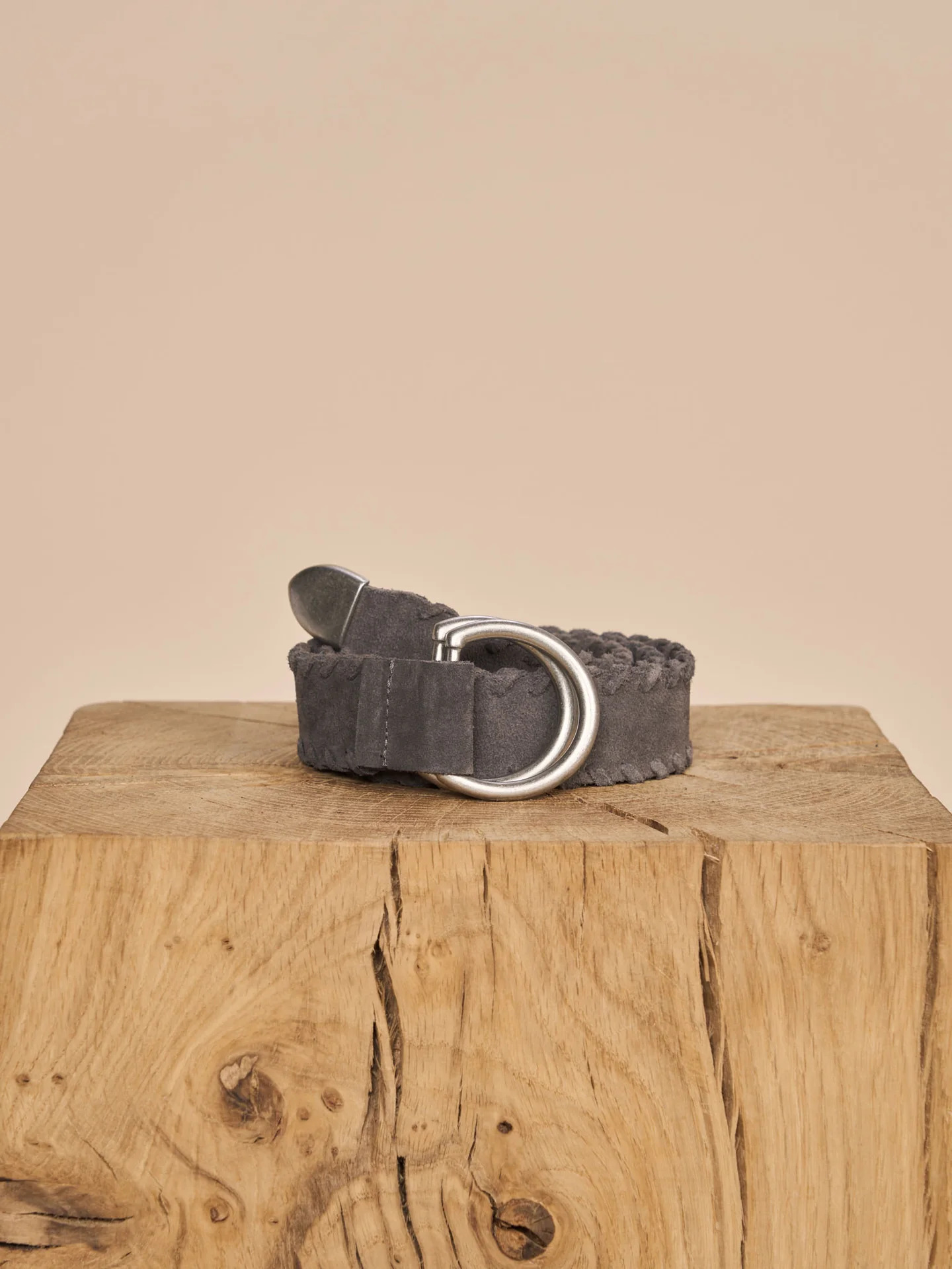 MMBraided Suede Belt - Grey - Mos Mosh