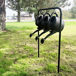 Vattenkannställ 3 krokar svart