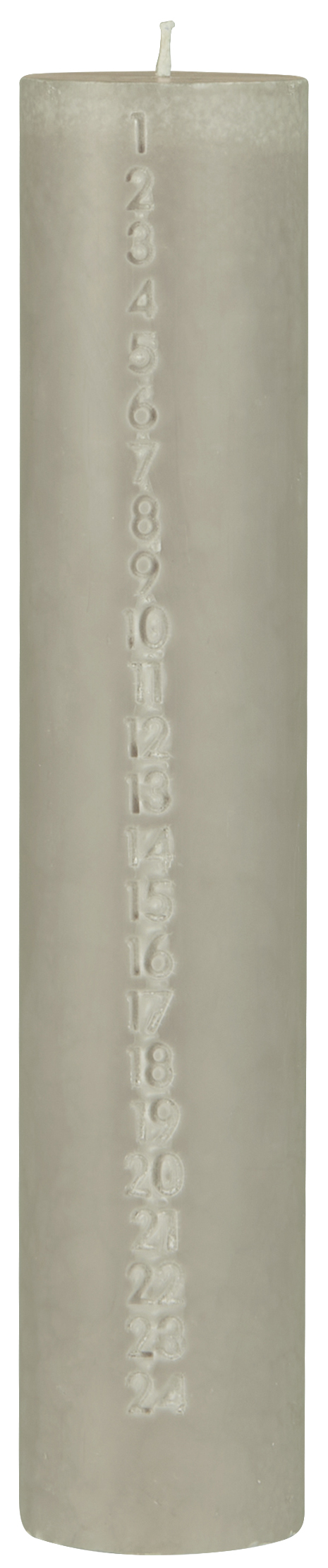 Date candle - Calendar candle - Stearin candle - Nordic Grey - 5