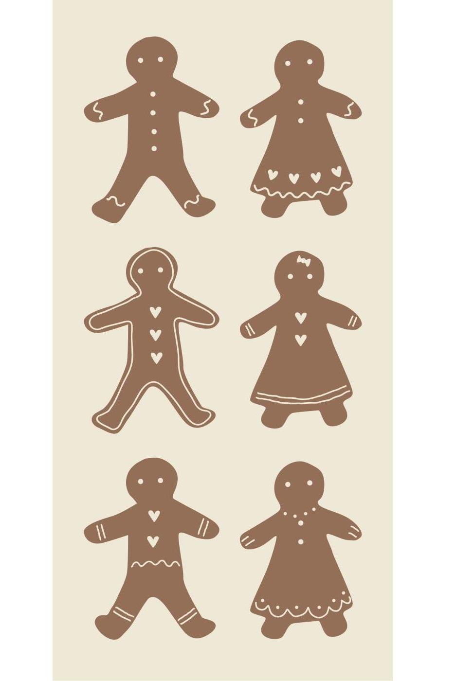 Napkins 16-pack - Gingerbread men - Gingerbread