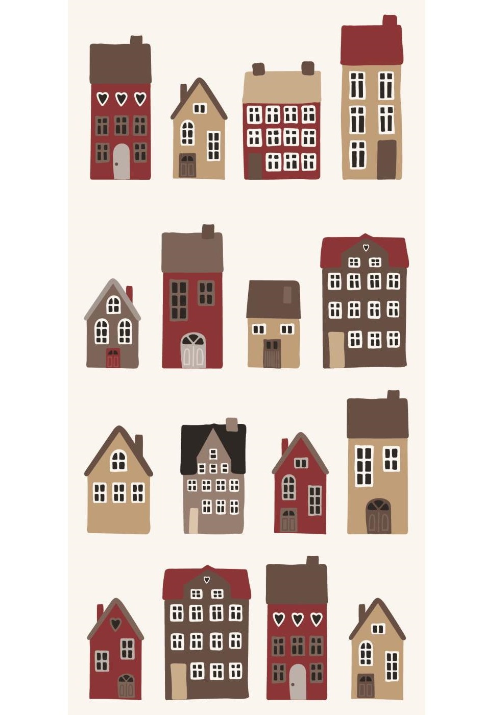 Stillenat - Christmas house - House - Napkin 16-pack - House - Nyhavn