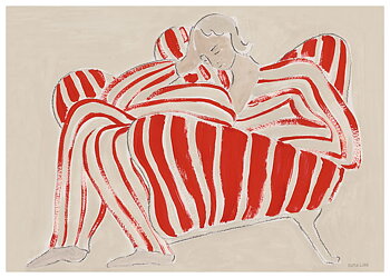 Poster Red Chair 50x70 cm