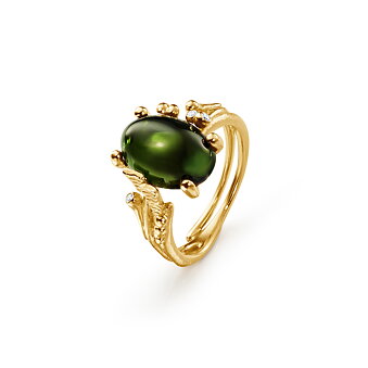 BoHo Ring Lille 18k med turmalin