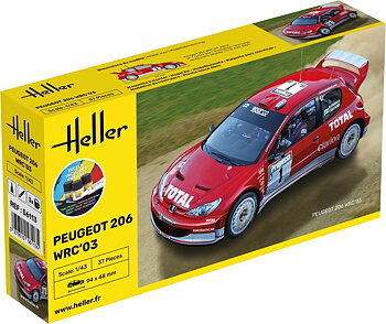 1/43 PEUGEOT 206 WRC'03 COMPLETE w.  Glue, Paint,Brush