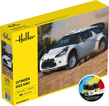 1/24 CITROEN DS3 WRC COMPLETE w.  Glue, Paint,Brush