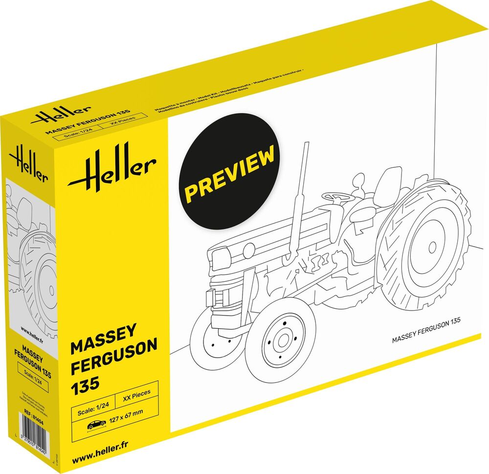 1/24 MASSEY FERGUSON 135  COMPLETE with glue, paint and brush.