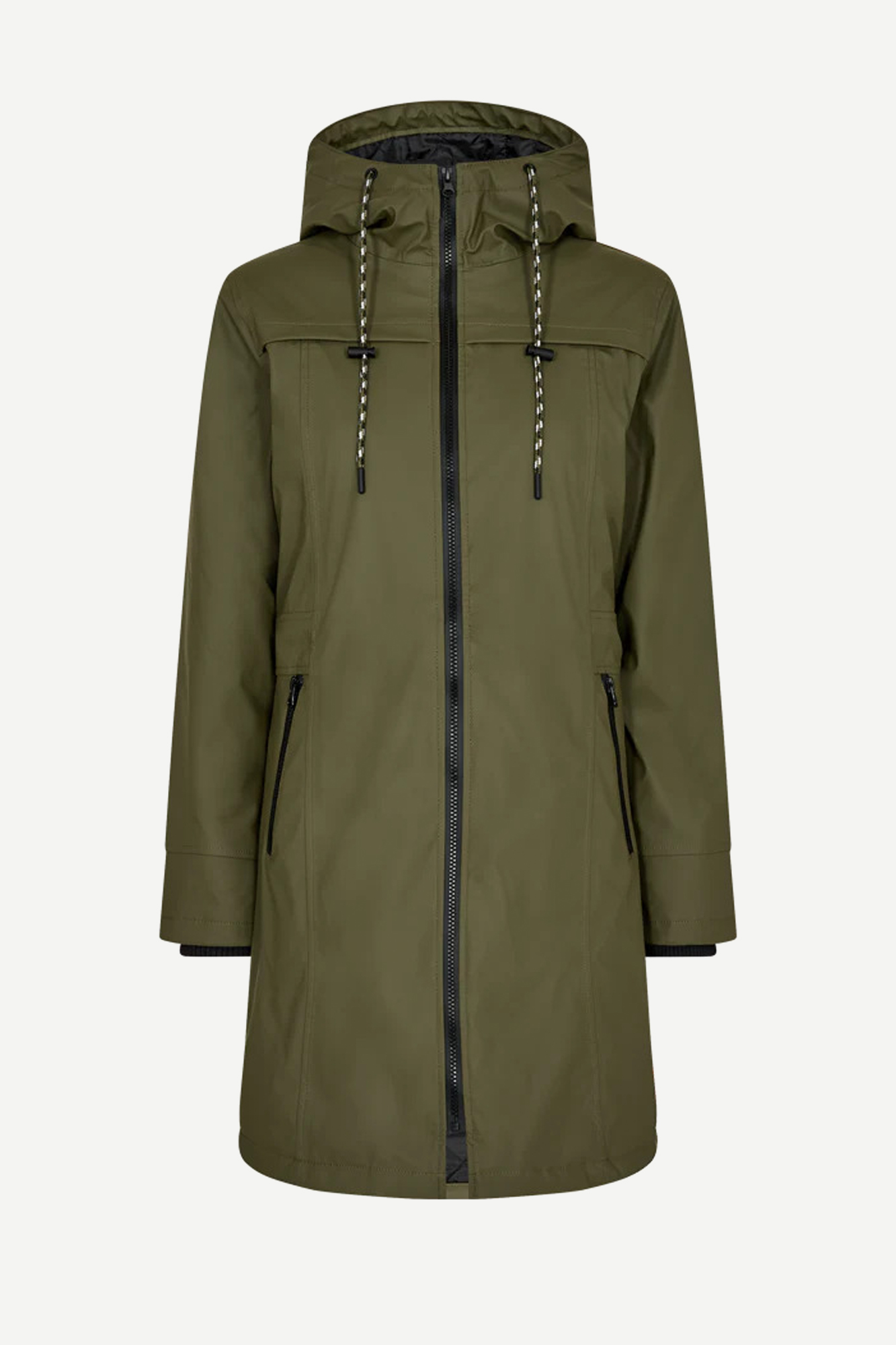 FREE/QUENT Water Repellent Rain Jacket Olive Night