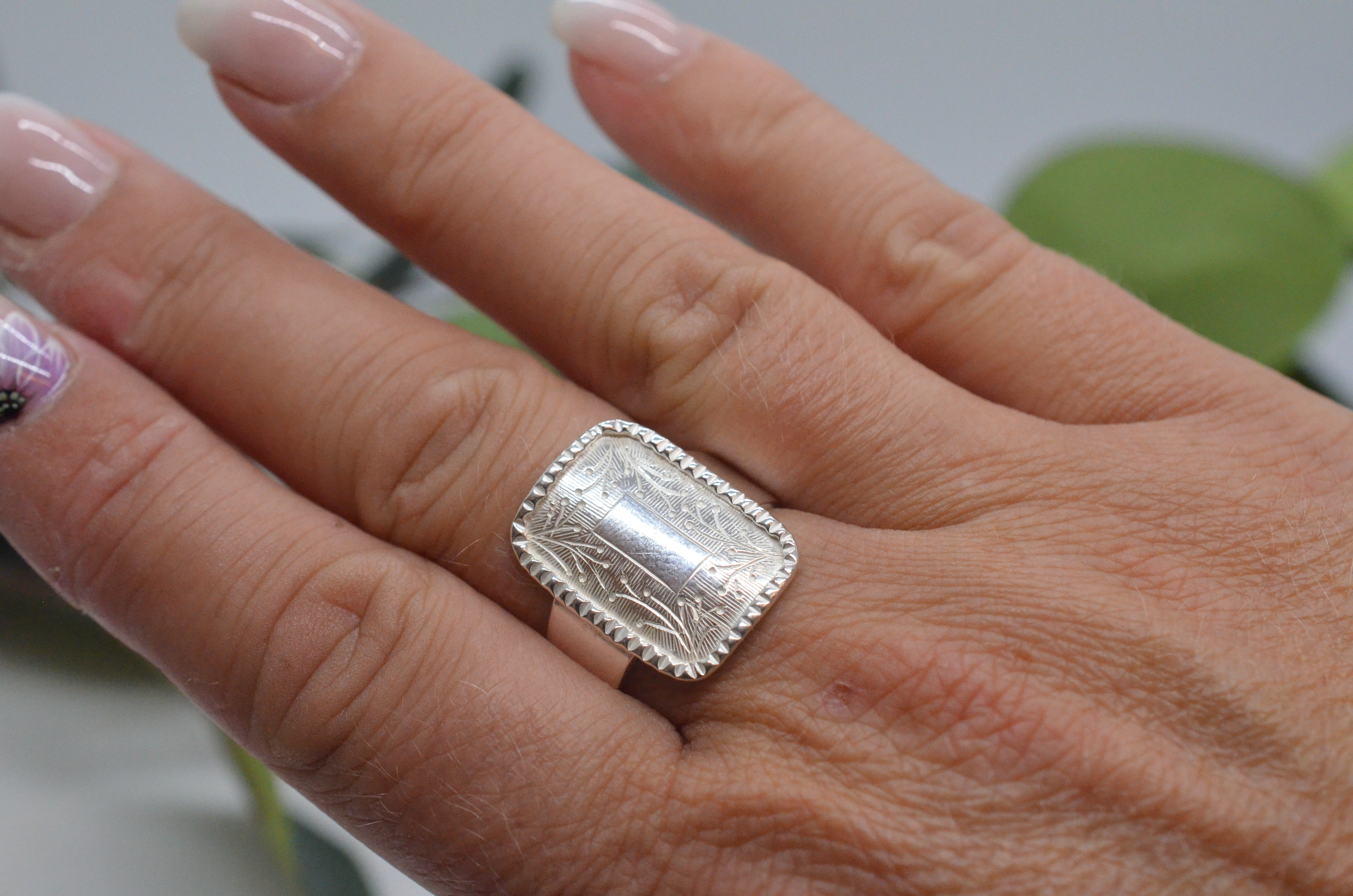 Vintage silver ring, Rut Skjutare  - 4