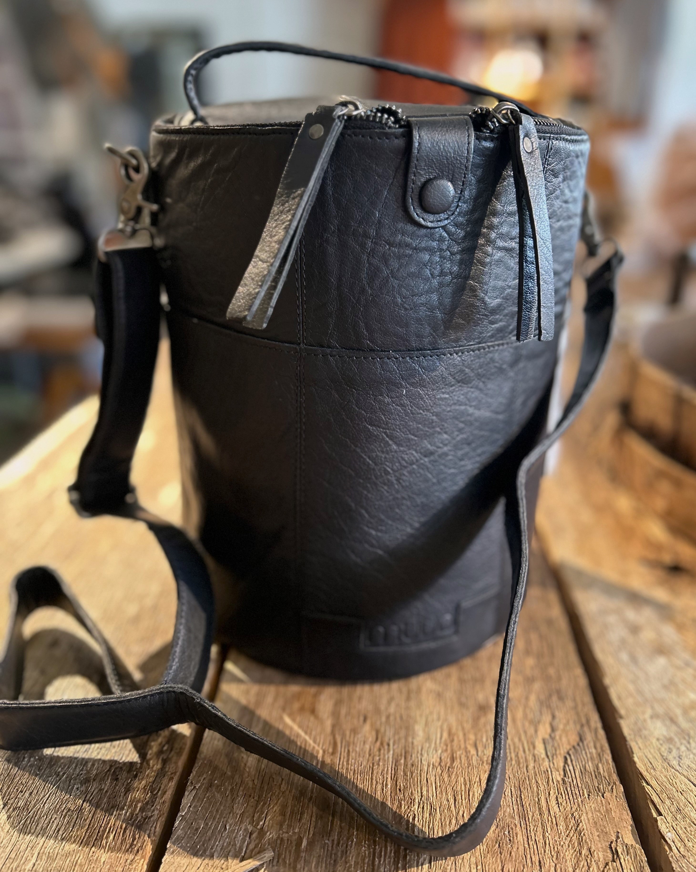 Project bag made of leather