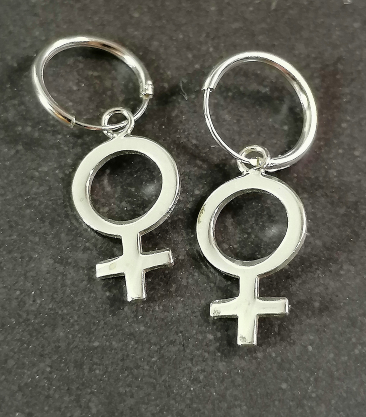 Kvinnosymbol Örhängen i Silver