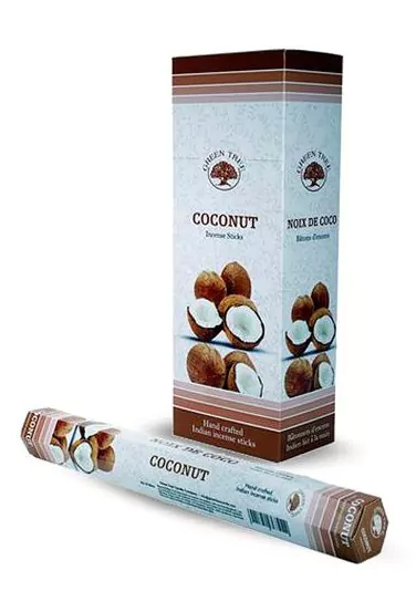 Coconut /Kokos Rökelse  - Green Tree Hexagram Paket
