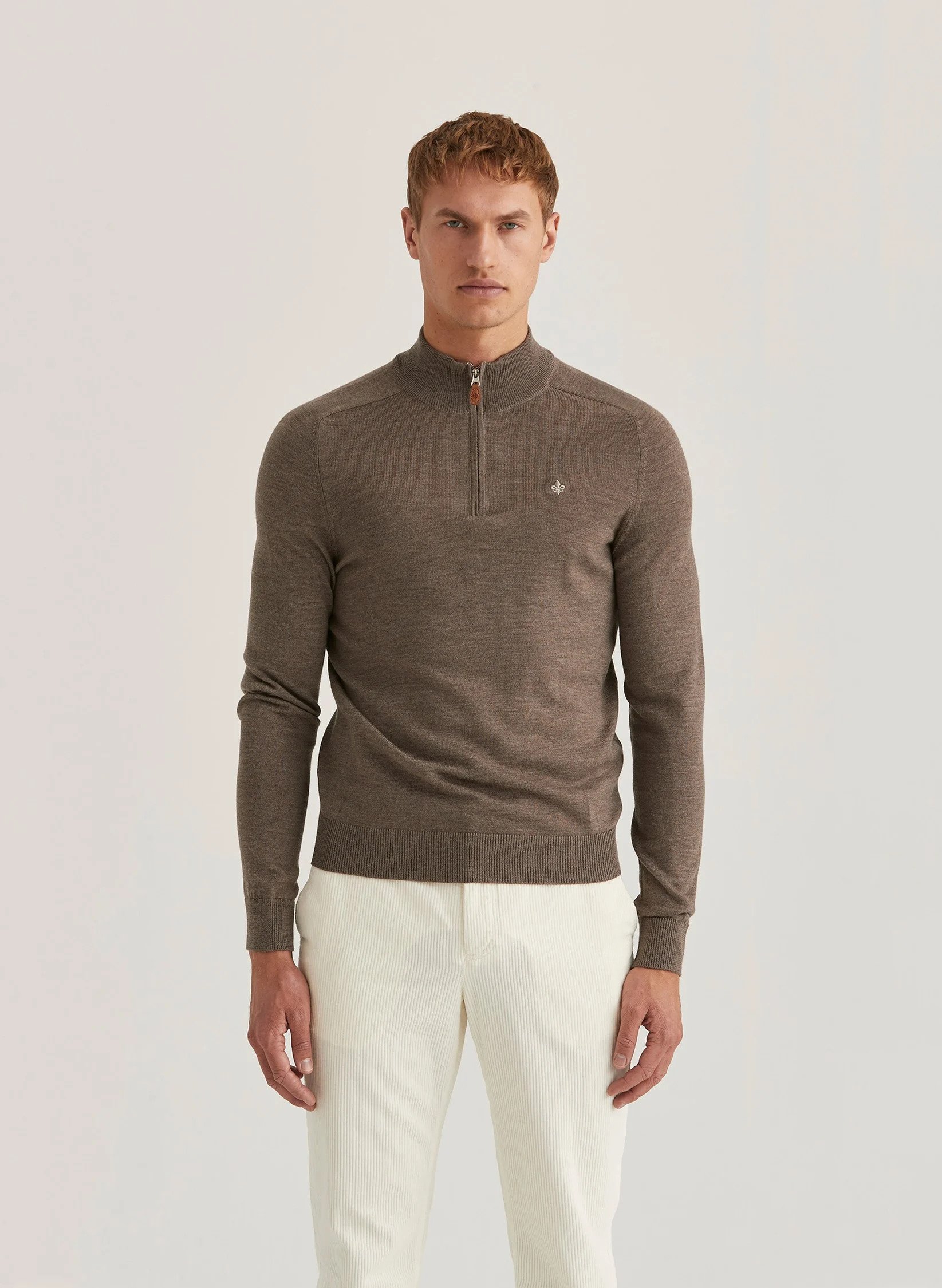 Morris - Merino John Zip - Brown