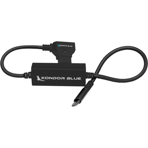Kondor Blue D-Tap to USB-C Power Delivery Cable for Mirrorless Cameras  45cm