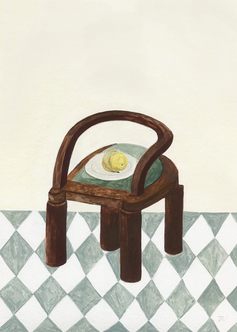 Poster Chair with Fruit 50x70 cm