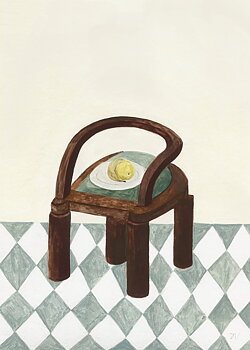 Poster Chair with Fruit 50x70 cm