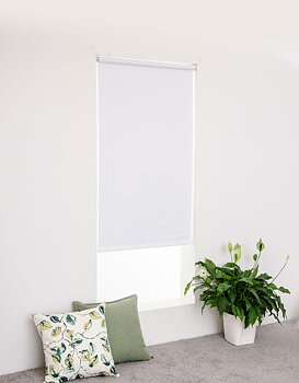 Mörkläggande rullgardin vit 100cm vit