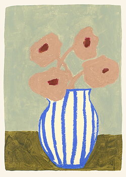 Poster Pink Flowers 30x40 cm