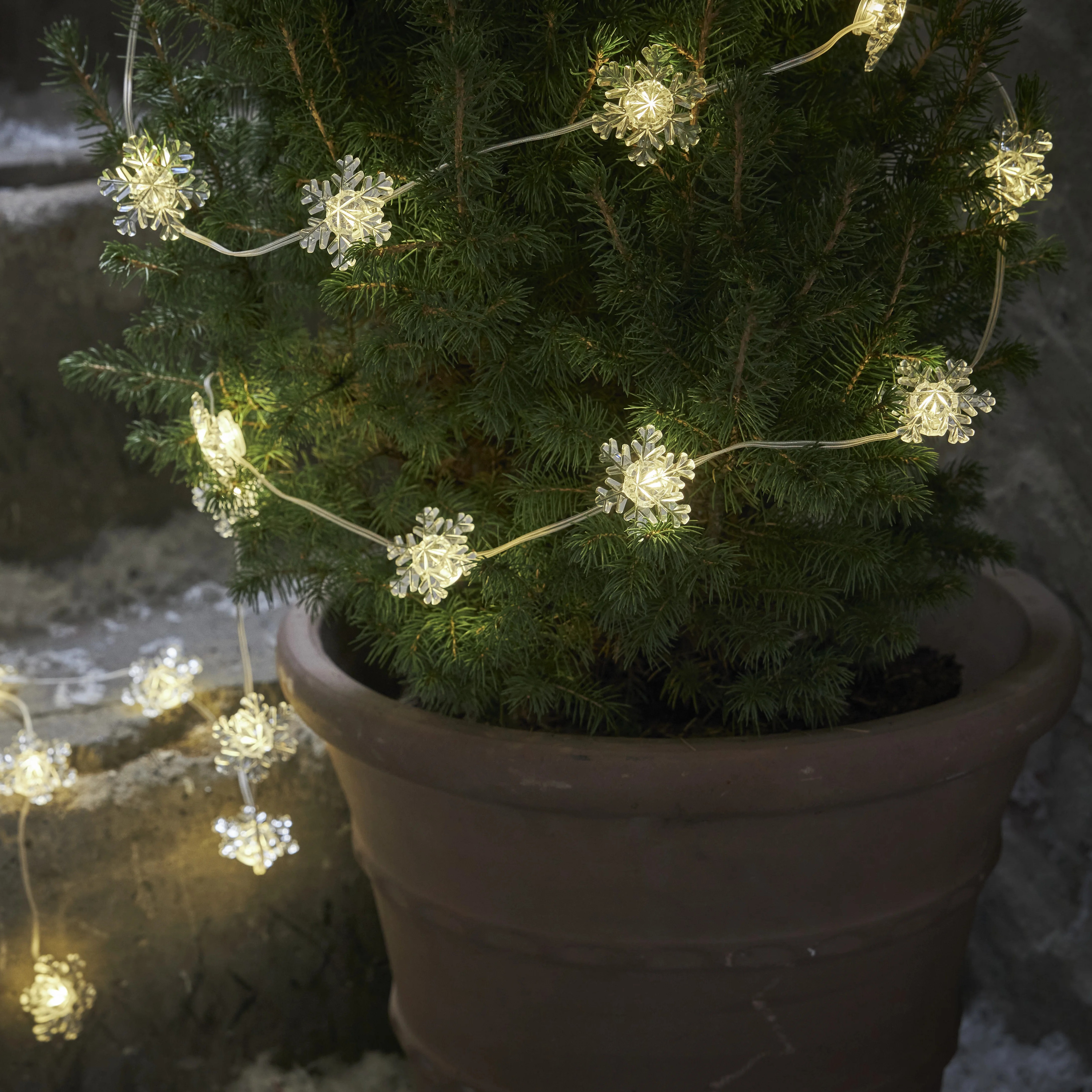 Ljusslinga Snowstar 200cm inom/utomhus - Med Timer