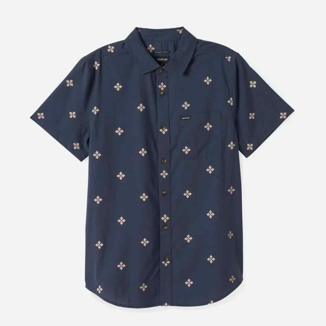 Brixton - Charter Print S/S Ombre Blue Bandana Floral - 2