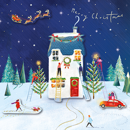 Decorating The House, Greeting Card