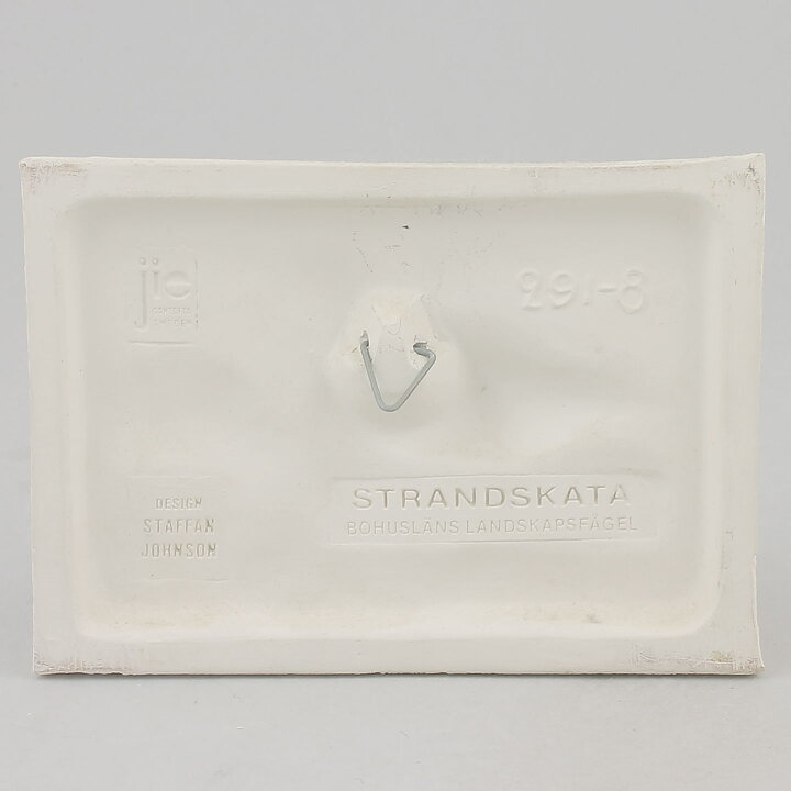 Staffan Johnson (1980s) White Wall Plaque with Eurasian Oystercatcher Motif 15 cm  [Sample Images]