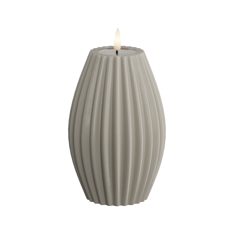 Deluxe Homeart - Blockljus Oval - Sand - 10x15 cm - 4