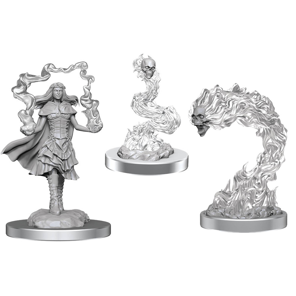 D&D Nolzur's Marvelous Unpainted Minis: Dark Spellcaster & Flameskulls
