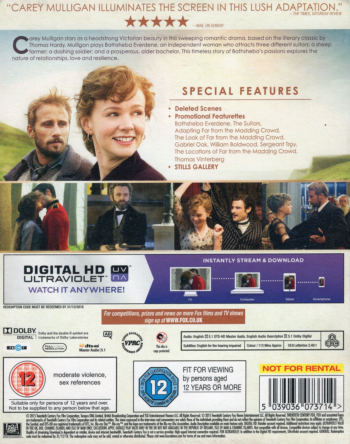 Far From the Madding Crowd (ej svensk text) (Blu-ray) - 2