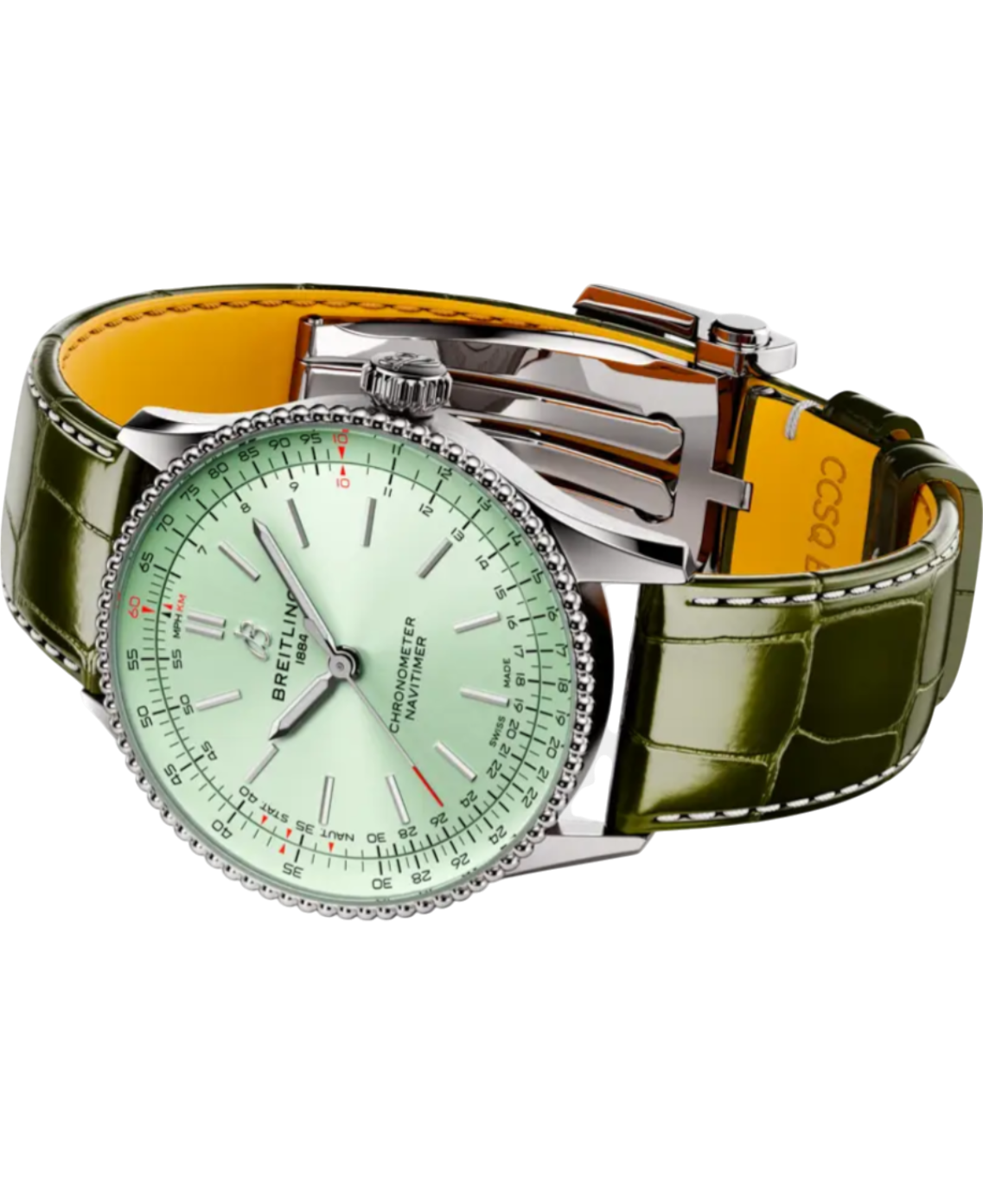 Breitling A17327361L1P1 Navitimer Automatic 36 grön sida
