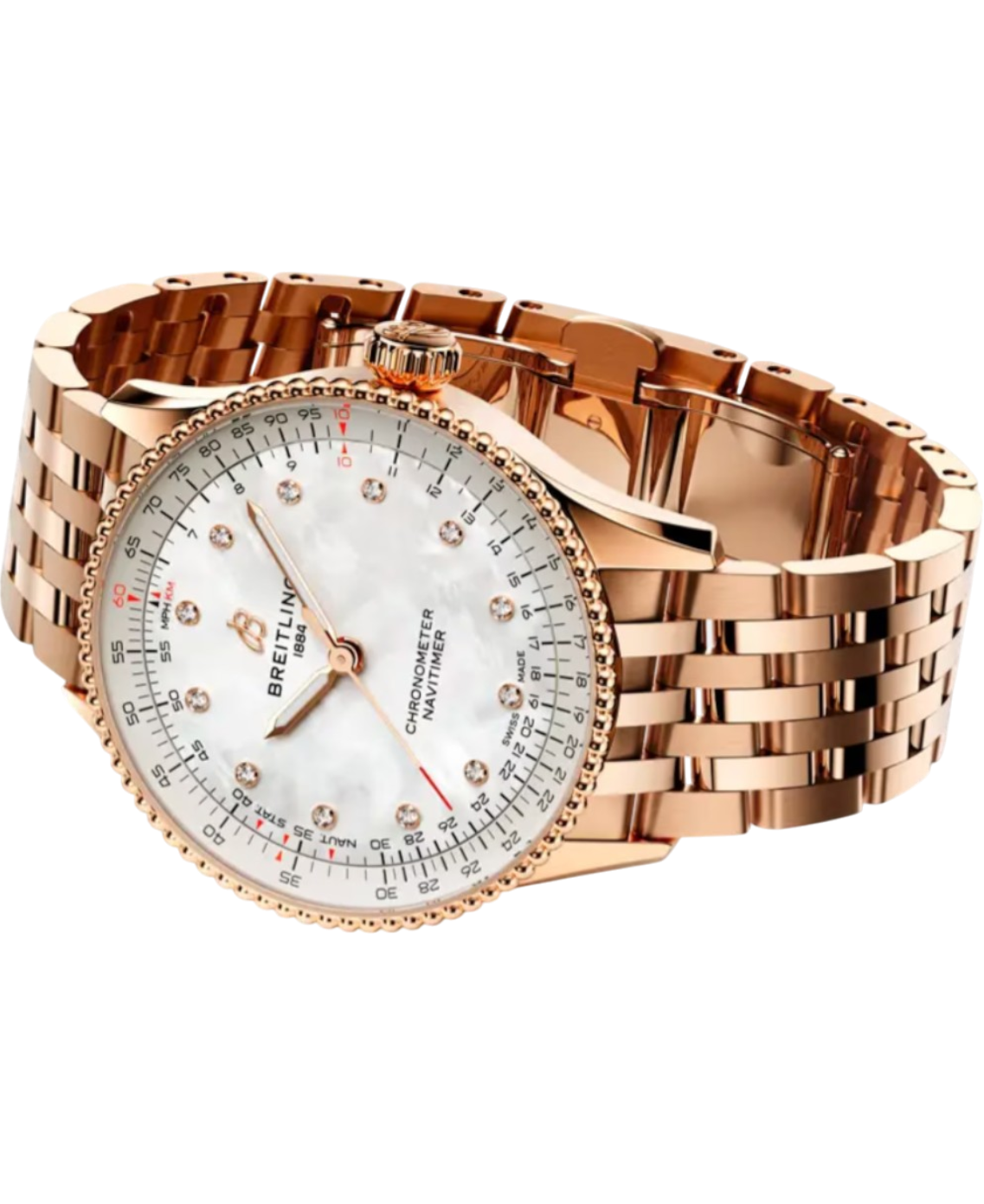 Breitling R17327211A1R1 Navitimer Automatic 36 18 k rött guld sida